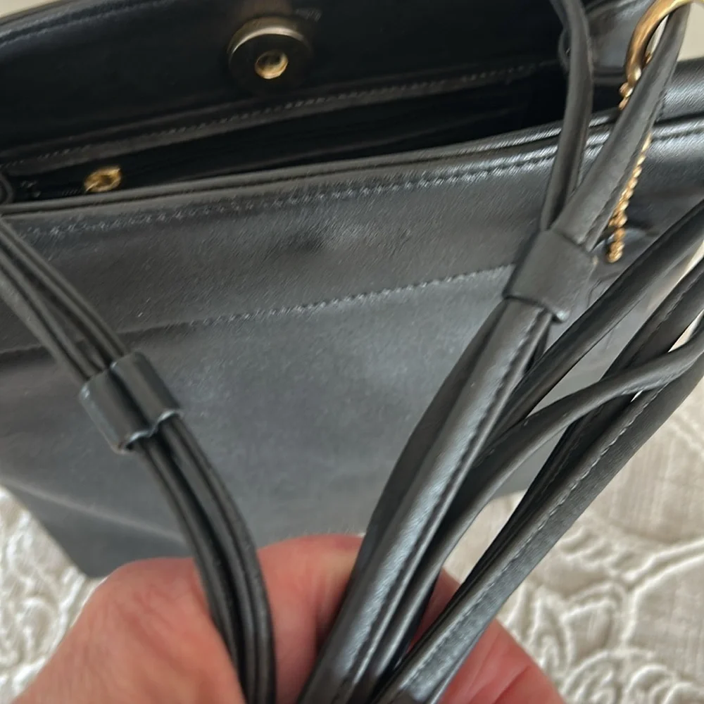 Coach Vintage Rare Dixon Black Leather Bag with COA